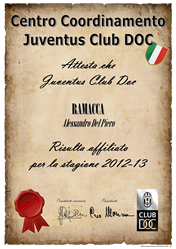Attestato affiliazione 2012-2013
